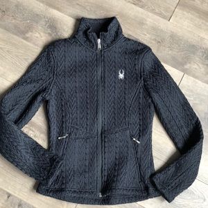 spyder cable knit jacket
